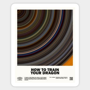 minimal_How to Train Your Dragon  Warp Barcode Movie Sticker